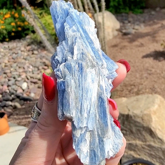 Beautiful Brazilian Blue Kyanite with Quartz Inclusions - Picture 10 of 12